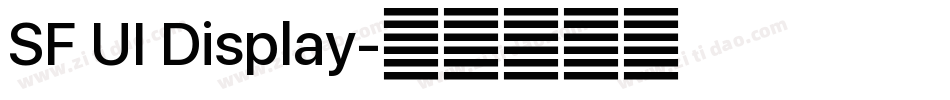 SF UI Display字体转换